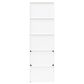 HOMLUX 5-Tier Reversible Bookshelf with Decorative Open Shelves in White, , large