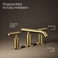 Kohler Purist Widespread Bathroom Sink Faucet in Vibrant Brushed Moderne Brass, , large