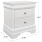 Global Furniture USA Pompei 2-Drawer Nightstand in Metallic White, , large