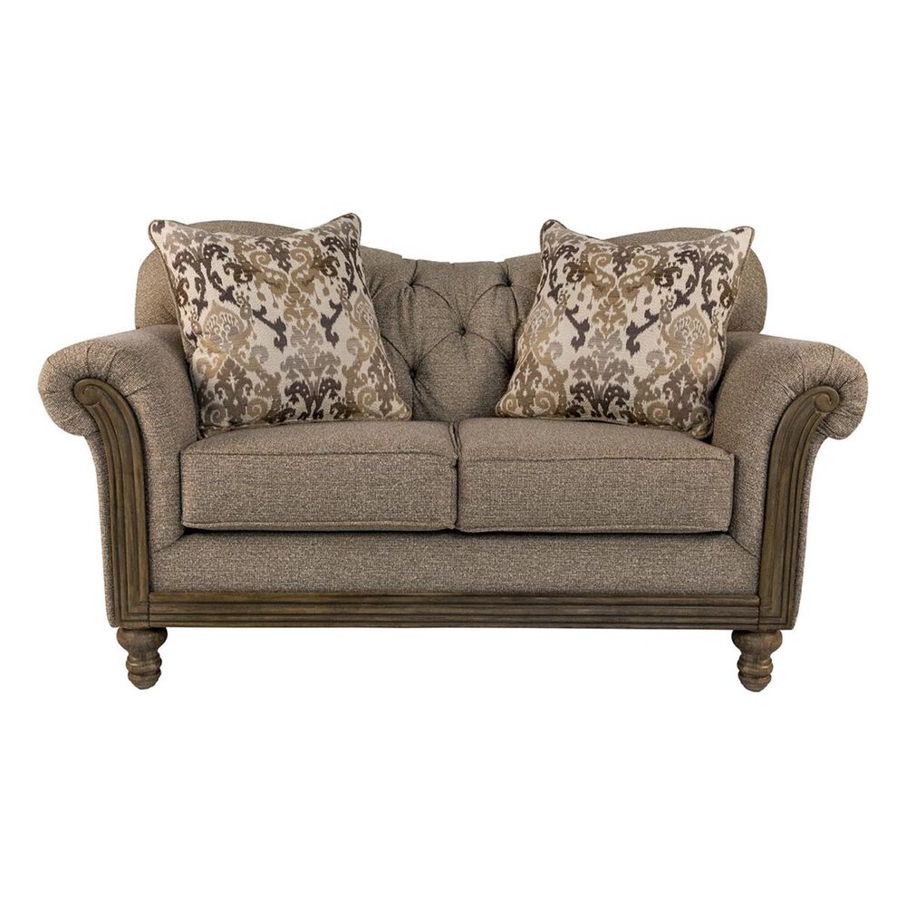 Hughes Furniture Loveseat in Sandstone Oyster, , large