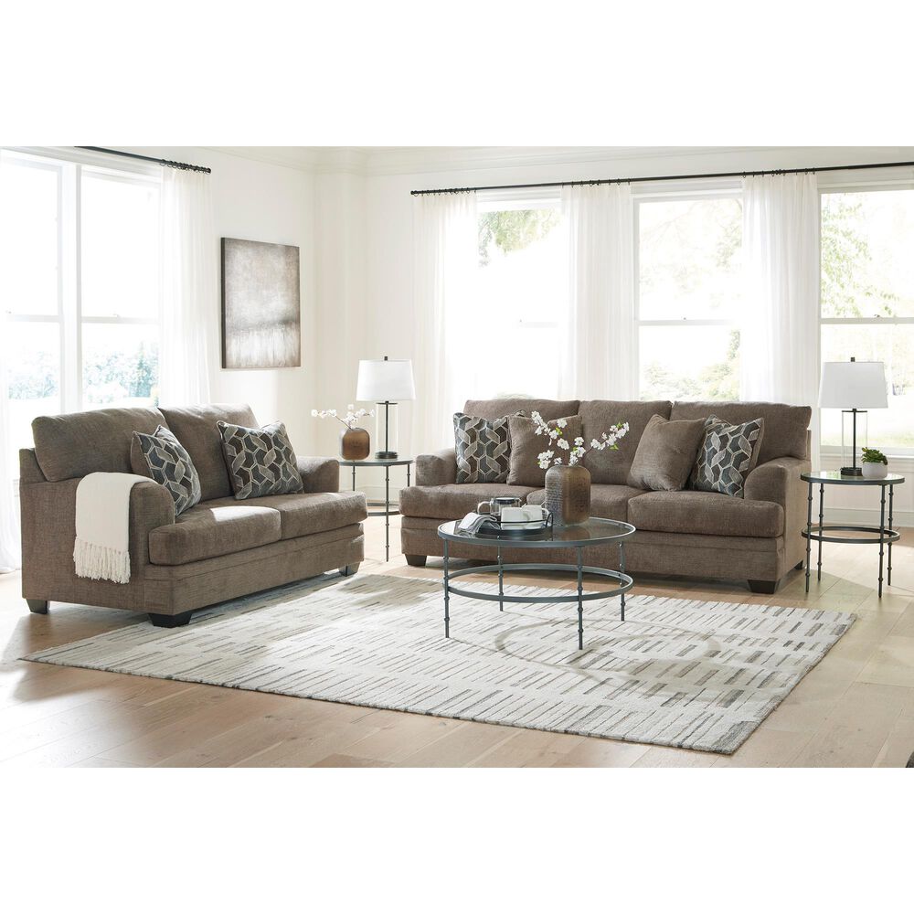 Ashley Stonemeade Stationary Loveseat in Nutmeg, , large