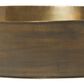 Maple and Jade Long Decorative Ice Bucket with Brown and Dark Brown Leather Strap Handles in Polished Bronze, , large