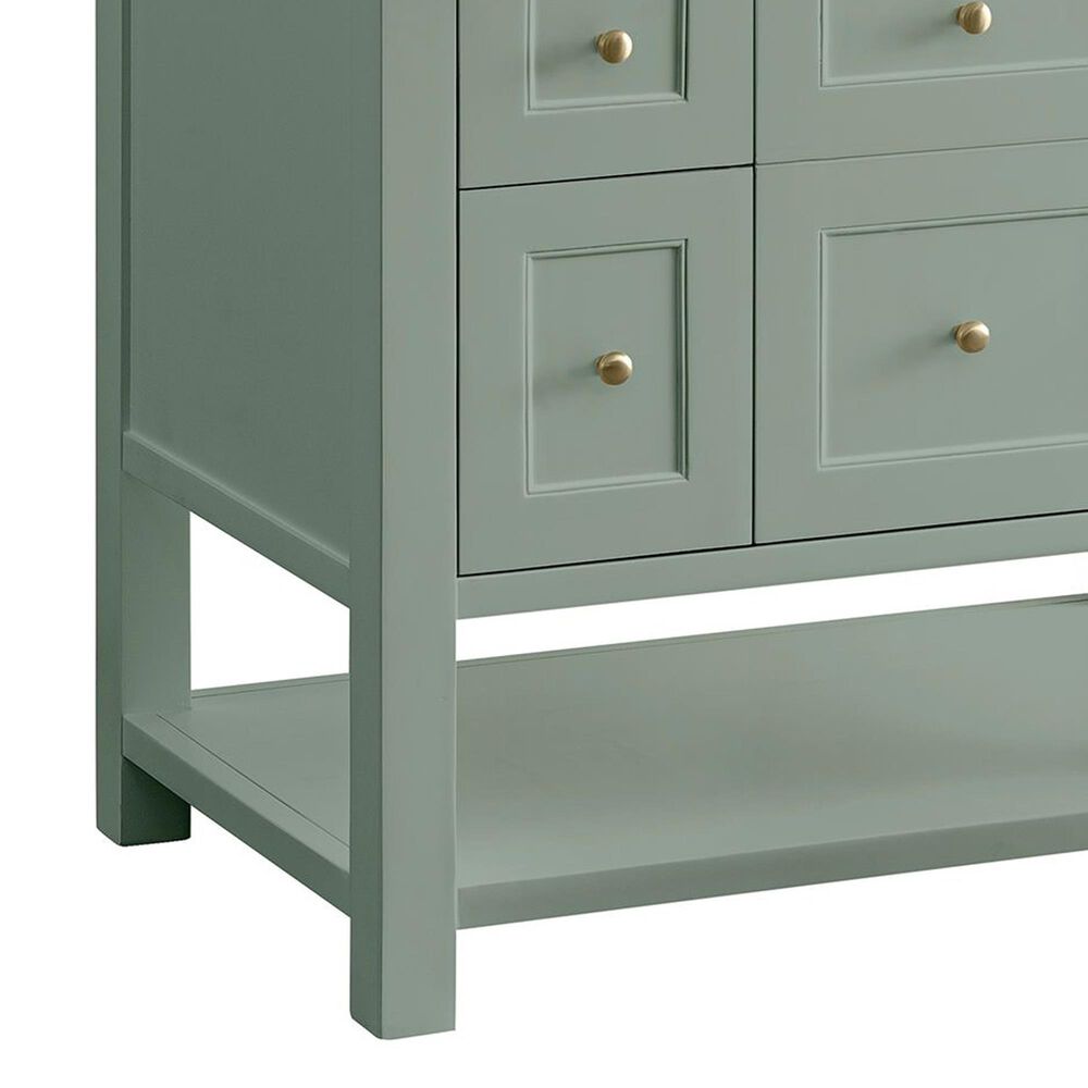 James Martin Vanities Breckenridge 36&quot; Single Bathroom Vanity in Smokey Celadon with 3 cm Eternal Jasmine Pearl Quartz Top and Rectangular Sink, , large