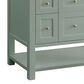 James Martin Vanities Breckenridge 36" Single Bathroom Vanity in Smokey Celadon with 3 cm Eternal Jasmine Pearl Quartz Top and Rectangular Sink, , large