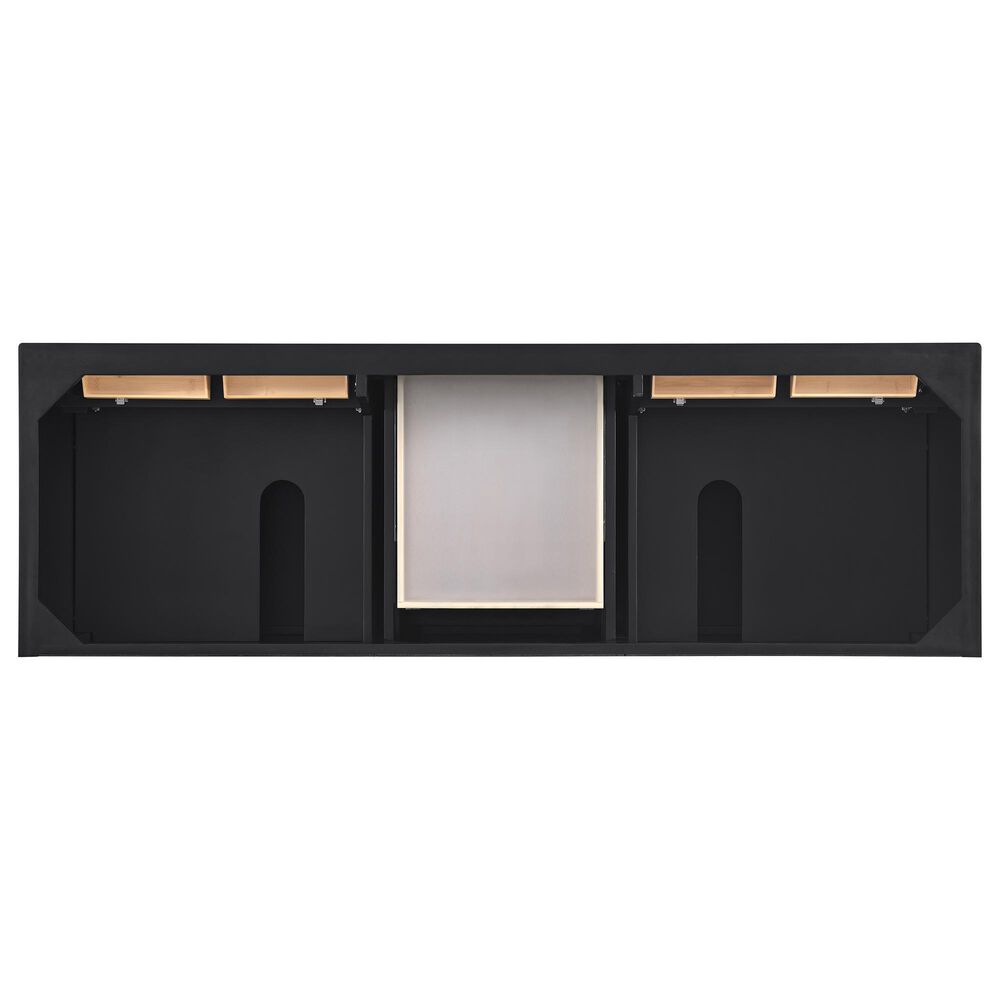 James Martin Vanities Lorelai 72" Double Bathroom Vanity in Black Onyx with 3 cm Eternal Jasmine Pearl Silestone Top, Rectangular Sinks and FreePower Wireless Charger, , large
