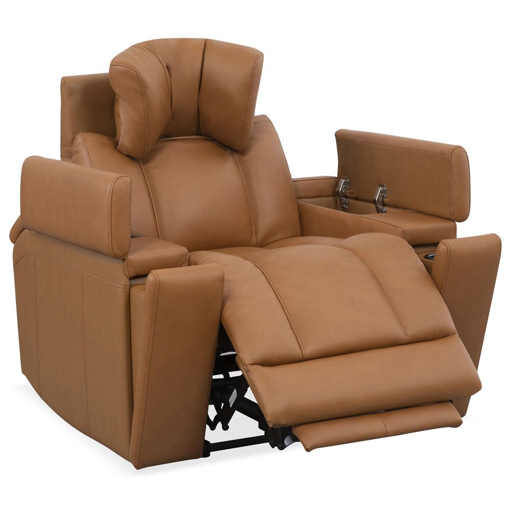 Simeon Collection Phoenix Power Zero Gravity Recliner with Immersive Audio in Autumn Caramel, , large