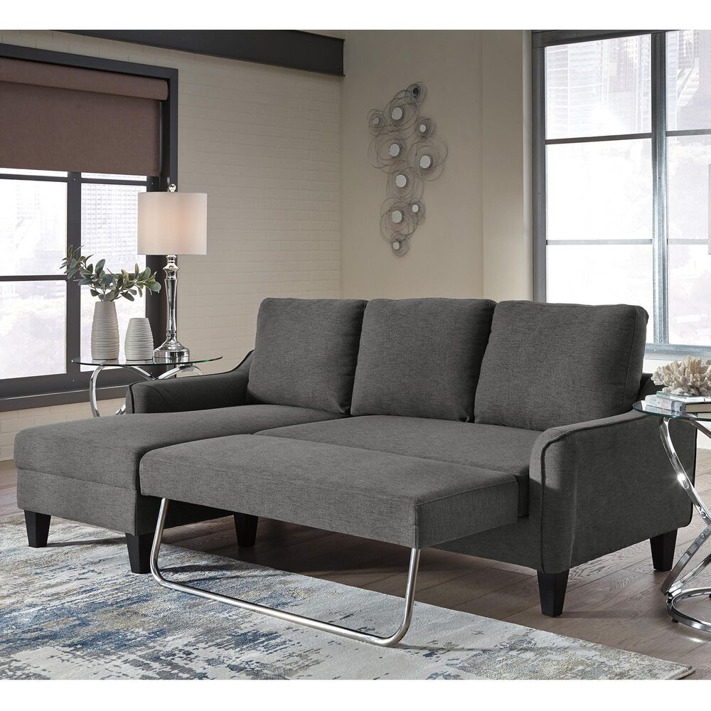 Signature Design by Ashley Jarreau Left Facing Sofa Chaise Sleeper in Dark Gray, , large