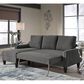Signature Design by Ashley Jarreau Left Facing Sofa Chaise Sleeper in Dark Gray, , large