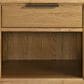 Hawthorne Furniture Newport 1-Drawer Nightstand in Natural Oak and Matte Black, , large