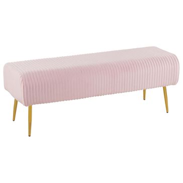 Lumisource Marla Bench in Pink/Gold, , large