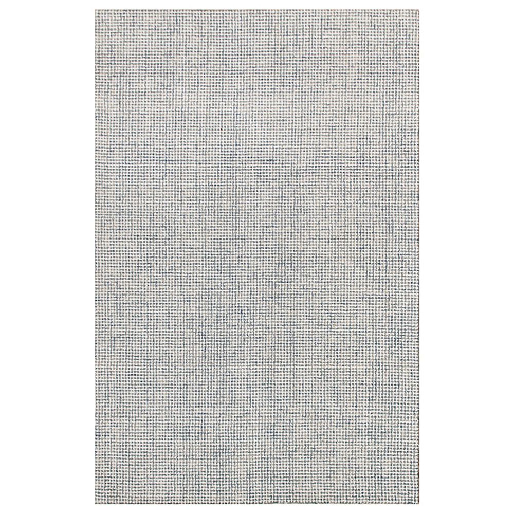 L&R Resources Criss Cross Ivory and Stone Blue 10" x 14" Area Rug, , large