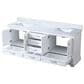 Lexora Home Dukes 80" Double Bathroom Vanity in White with 2 cm White Carrara Marble Top and Rectangular Sinks, , large