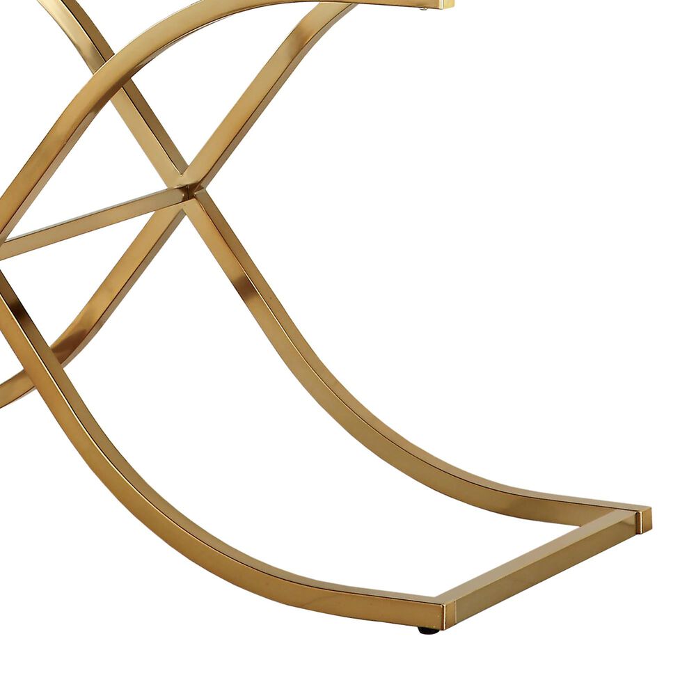 Furniture of America Flanagan Console Table in Brass, , large