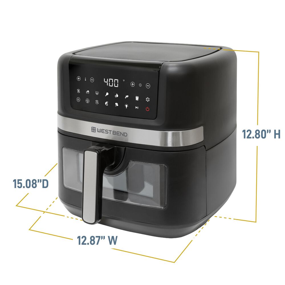 West Bend Air Fryer with 13 One-Touch Presets in Black, , large