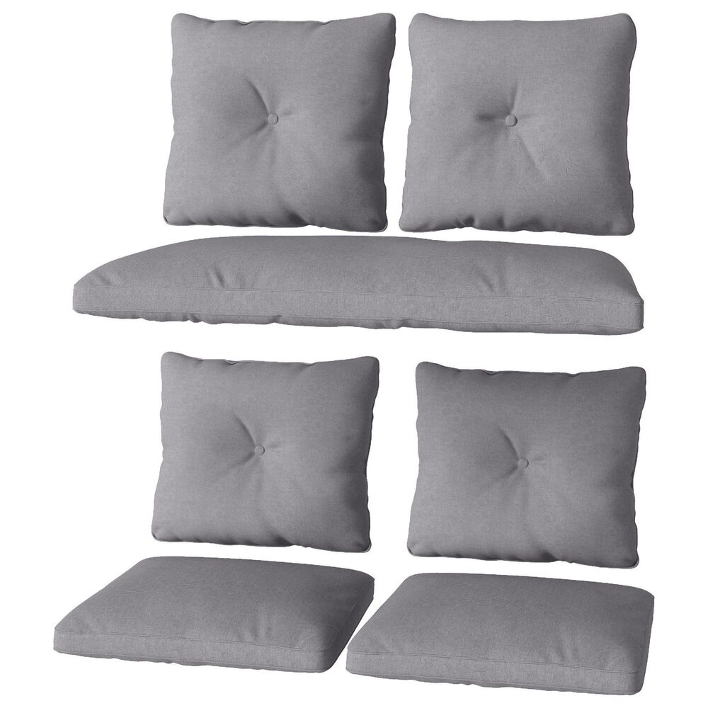 CorLiving Cascade 7-Piece Patio Replacement Cushion Set in Medium Grey, , large