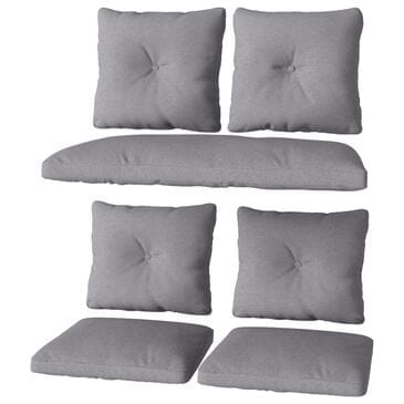CorLiving Cascade 7-Piece Patio Replacement Cushion Set in Medium Grey, , large
