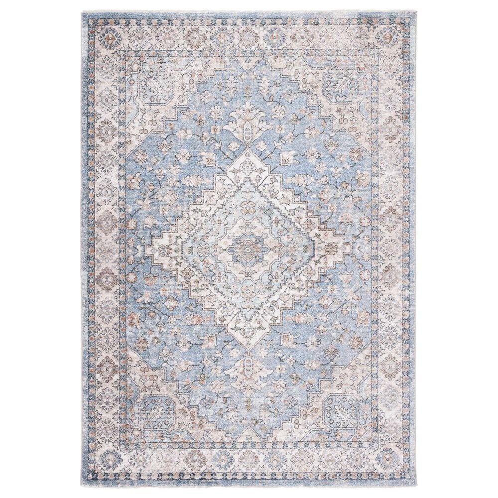 Safavieh Jasmine 5"3" x 7"7" Blue and Grey Area Rug, , large