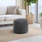 Howard Elliott Shar Pei Tall Pouf in Charcoal, , large