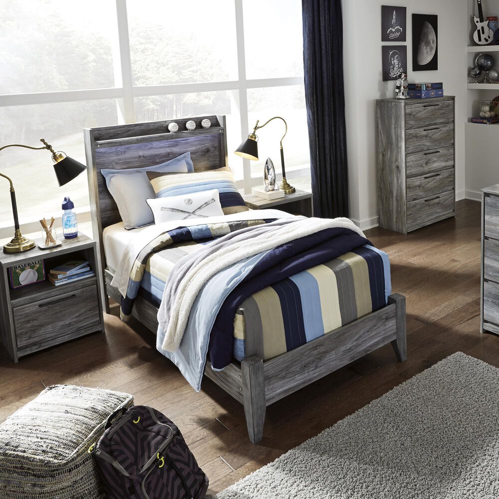 Ashley Baystorm 3-Piece Twin Panel Bed Set in Gray, , large