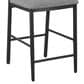 Coaster Dolman Counter Stool in Black Finish and Gray Upholstery, , large