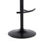 LumiSource Curvo Swivel Adjustable Barstool with Blue Upholstery in Black and Walnut (Set of 2), , large