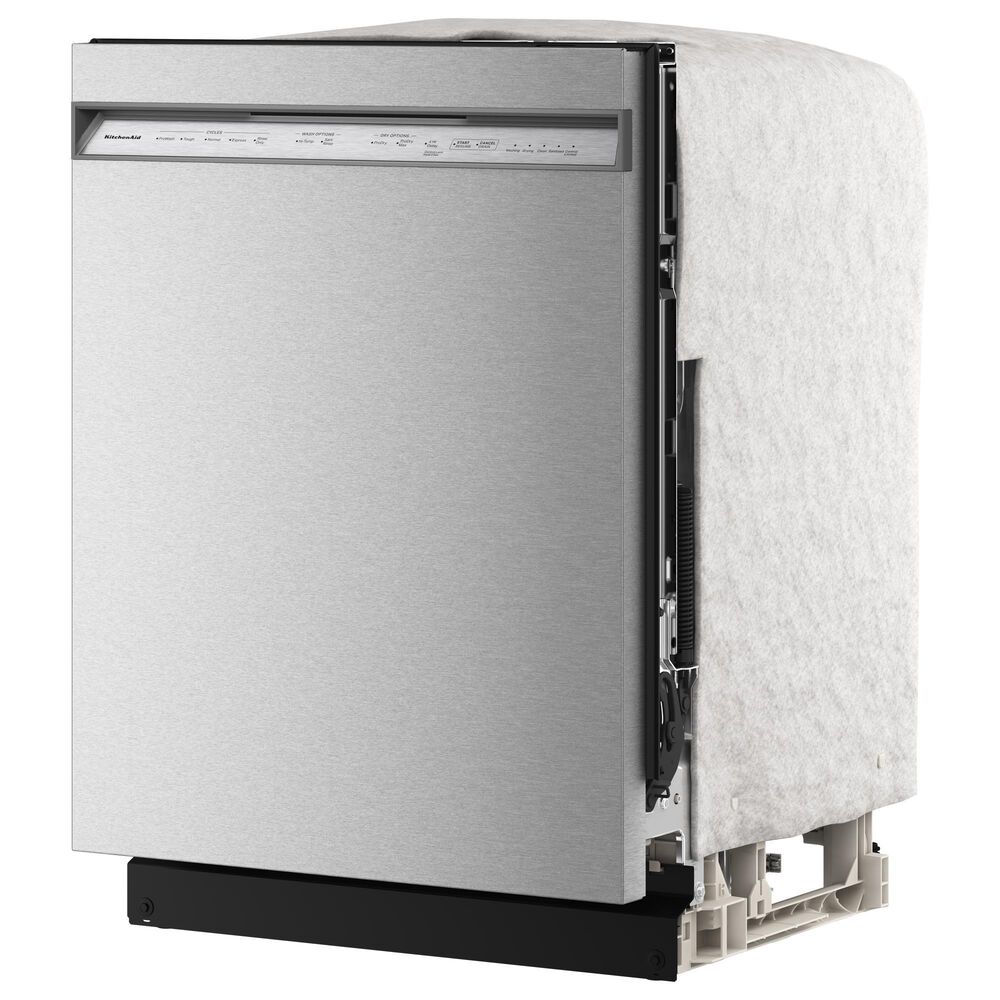 KitchenAid 24&quot; Third Level Utensil Rack Dishwasher with 30+ Total Wash Jets and Pocket Handle in PrintShield Stainless, , large