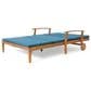 Hearth and Haven Perla Outdoor Double Chaise Lounge with Cushion in Teak, , large
