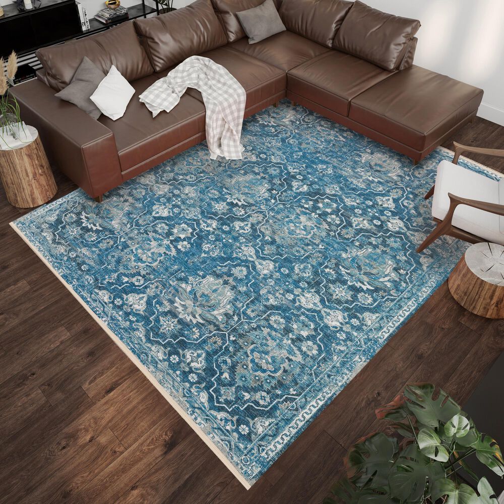 Dalyn Rug Company Marbella Transitional 3&#39; x 5&#39; Navy Area Rug, , large