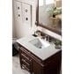 James Martin Vanities Brittany 36" Single Bathroom Vanity in Burnished Mahogany with 3 cm Eternal Jasmine Pearl Quartz Top and Rectangle Sink, , large