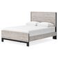 Ashley Vessalli King Bed in Light Gray and Matte Black, , large