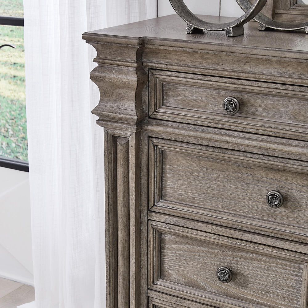 Millenium Blairhurst 3-Piece King Panel Bedroom Set in Light Grayish Brown with Lights, , large