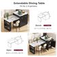 HOMLUX 83" Fluted Kitchen Island in Black, , large