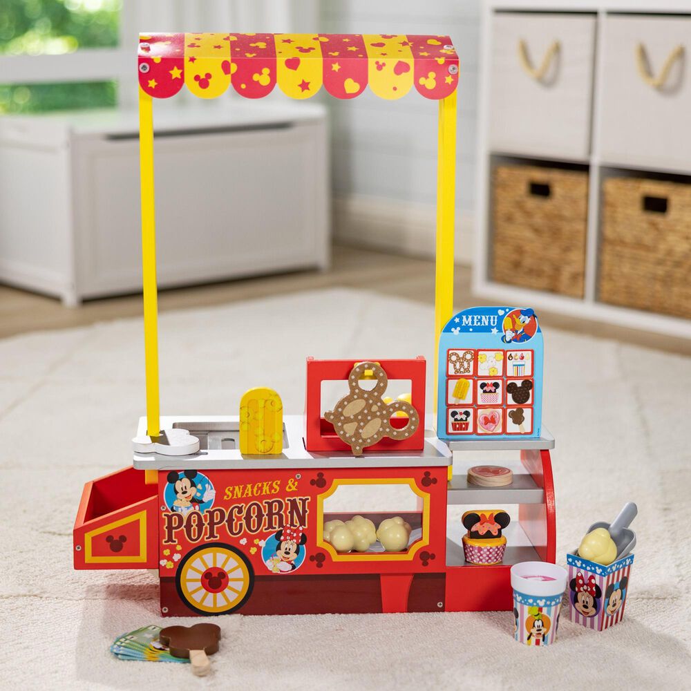 Melissa &amp; Doug Disney Snacks and Popcorn Wooden Food Counter in Multicolor, , large