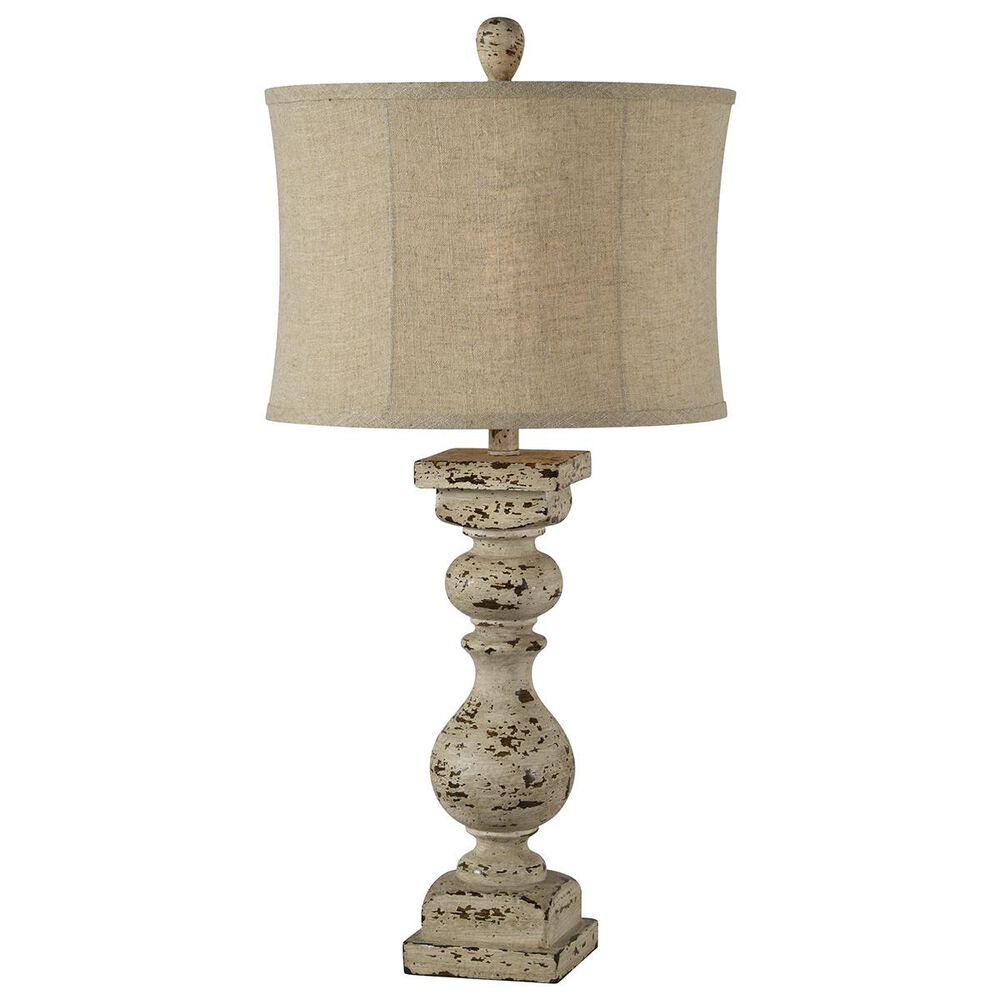 Southern Lighting Cooper Table Lamp in Distressed Cream, , large