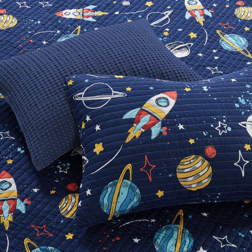 Levtex Galaxy 3-Piece Full/Queen Quilt Set in Navy, , large