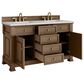 James Martin Vanities Brookfield 60" Double Bathroom Vanity in Pecan with 3 cm Eternal Jasmine Pearl Quartz Top and Rectangular Sinks, , large