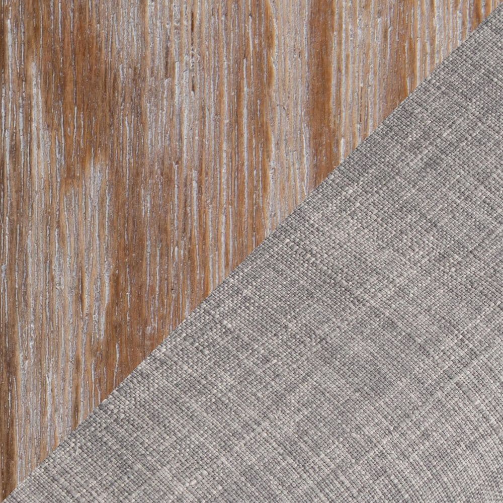LumiSource Curvo Contemporary Upholstered Chair in Whitewashed Wood and Grey Fabric by LumiSource - Set of 2, , large