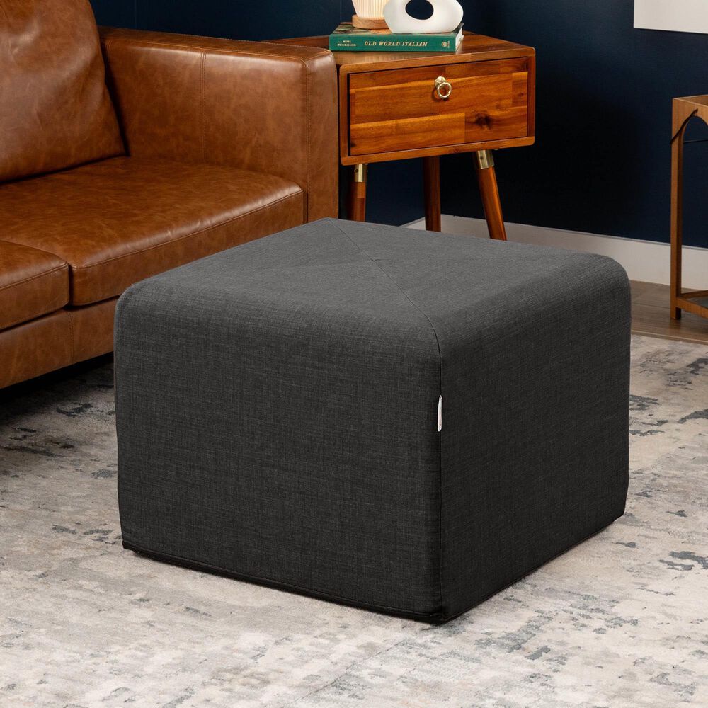 Jaxx Monroe Medium Ottoman in Ebony, , large