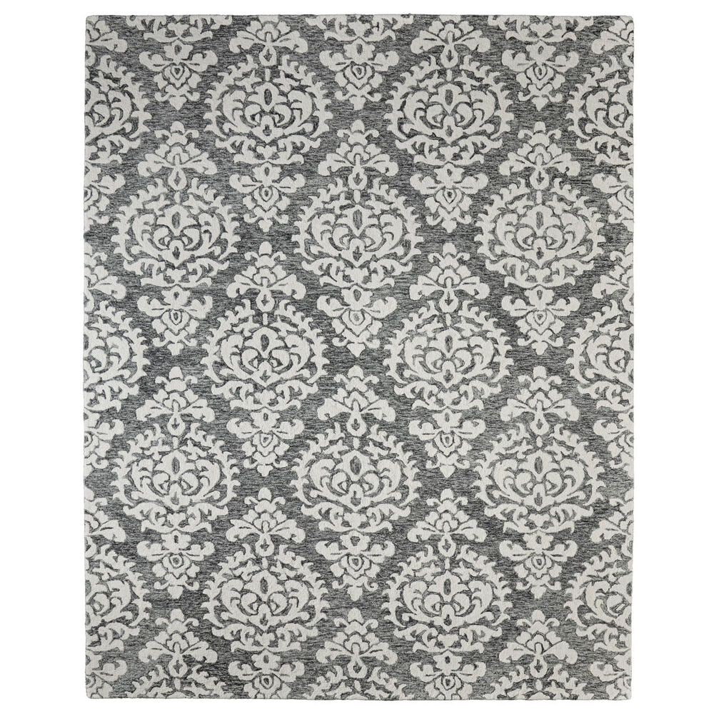 Feizy Belfort Charcoal 5" x 8" Area Rug, , large