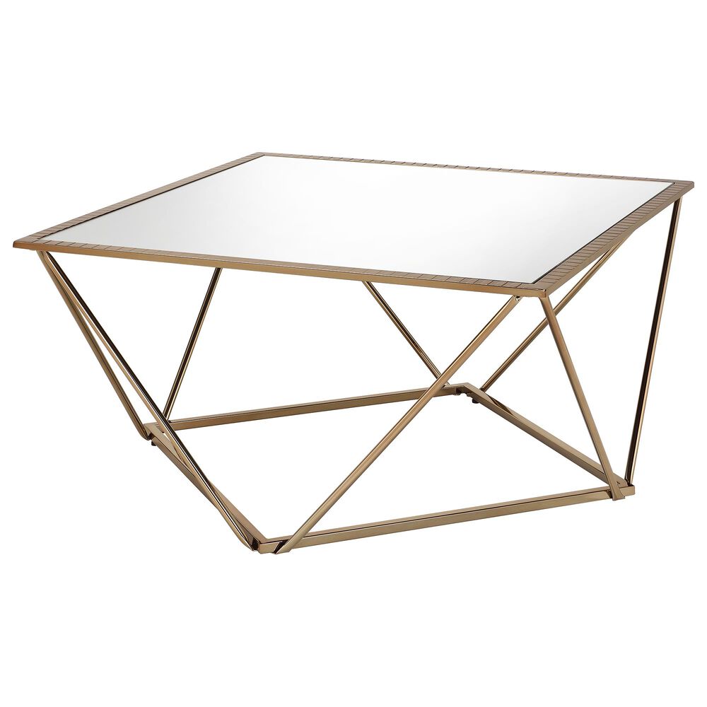 Acme-Lite Fogya Coffee Table in Mirrored and Champagne Gold , , large