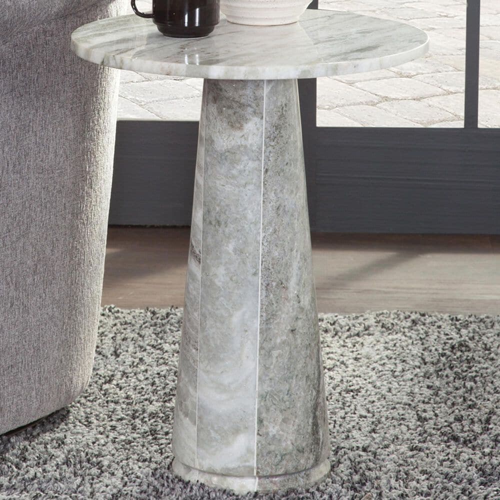 Steve Silver Co. Joni Round Accent End Table in Brown, , large