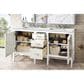 James Martin Vanities Addison 60" Double Bathroom Vanity in Glossy White with 3 cm Ethereal Noctis Quartz Top and Rectangular Sinks, , large