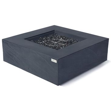 Elementi Fire Roraima Square Natural Gas Fire Pit Table in Slate Black, , large