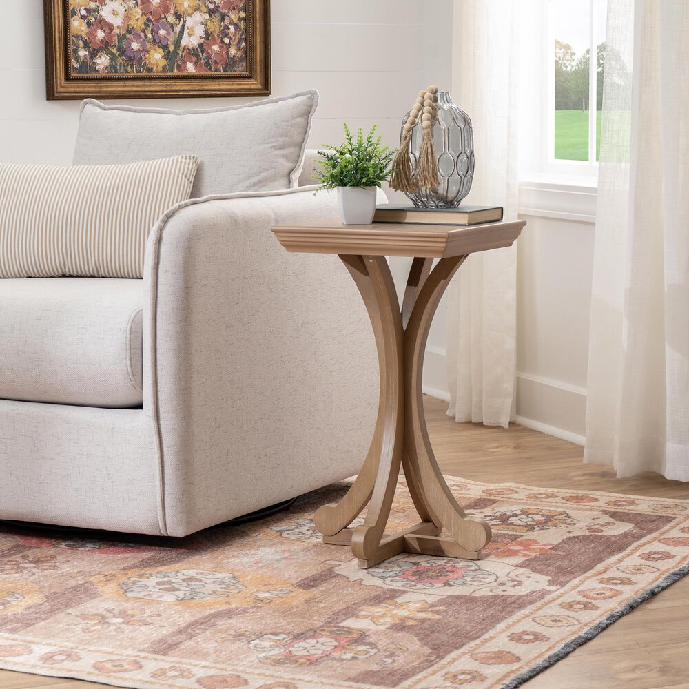 Linden Boulevard Dylan Sculptural Pedestal End Table in Natural, , large