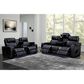 Titanic Furniture All Star Power Reclining Loveseat with Power Headrest in Black, , large
