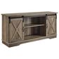 Walker Edison 58" Sliding Barn Door TV Stand in Grey Wash, , large