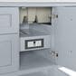 James Martin Vanities Breckenridge 72" Double Bathroom Vanity in Serenity Blue with 3 cm White Zeus Quartz Top and Rectangular Sinks, , large