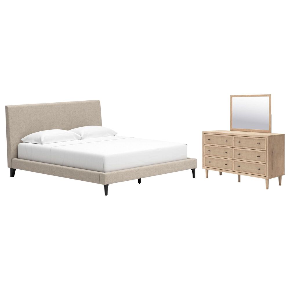 Ashley 3-Piece Upholstered King Bedroom Set in Two Tone, , large