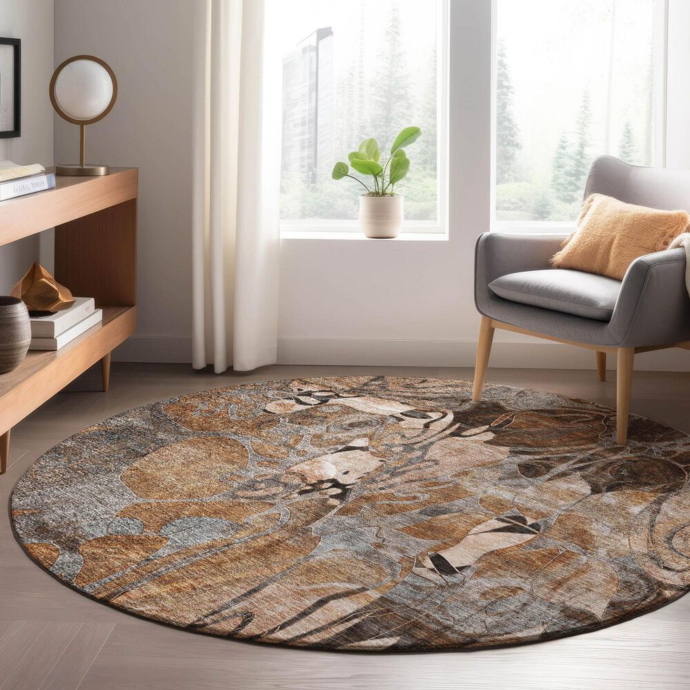 Dalyn Rug Company Trevi 8&#39; Round Paprika Area Rug, , large