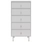 DHP Elizabeth 5-Drawer Chests in Dove Gray, , large